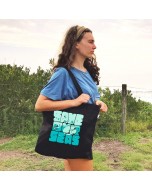 Save Our Seas Printed Cotton Tote Bag - Black