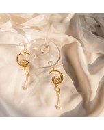 Lorelai Classic 18K Gold Plated Baroque Style Drop Earrings - Gold
