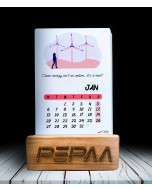 Plantable Seed Paper Wooden Calendar - A6 size, Made from Recycled Paper