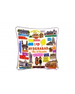 White Hyderabad Cushion Cover