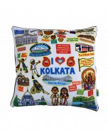 White Kolkata Cushion Cover