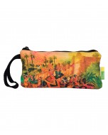Small Indian Art Parade Cotton Pouch