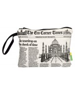 Big India Newspaper Cotton Pouch