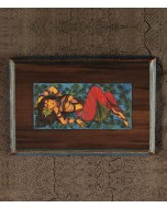 Upcycled Apsara Kerala Mural Hand-painted Wooden Wall Frame