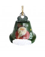 Metal Bell Bauble Ornament - Green