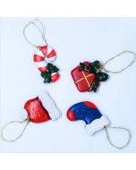 Ceramic Christmas Ornaments - Set of 4