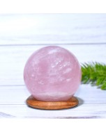 Handmade Real Rose Quartz Healing Ball - Pink