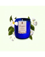 Upcycled Beer Bottle Frangipani Soy Wax Candle - Blue, 250 grams