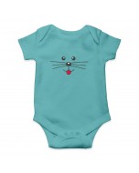 Cute Little Mouse Cotton Onesie Rompers - Cyan, 9-12M