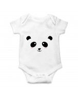 Cute Little Panda Cotton Onesie Rompers - White, 9-12M