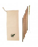 Re-Usable Copper Straws (Pack of 6) with Straw Cleaner