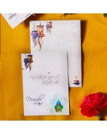 Handmade Theme Printed Stamp|Lanterns Greeting Card with Envelope