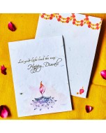Handmade Theme Printed Stamp|Illuminance Greeting Card with Envelope