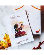 Handmade Theme Printed Stamp|Shine On Greeting Card with Envelope