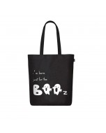 That's the spirit! Printed Cotton Tote Bag - Black