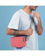 Unisex Crossbody Box Sling Bag - Red