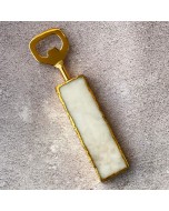 Agate Bottle Opener - White