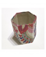 Pencil / Pen Stand, Made from Cow Dung, Multi Colour Patterns