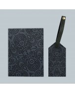 Monochrome Gift Set Passport Cover + Luggage Tag - Black