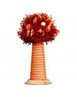 Handcrafted Orange Con with Coir Flower Arrangement