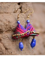 Upcycled Pink gold Handmade Jhumaka Earrings