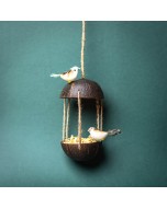 Upcycled Coconut Shell Adi Bird Feeder