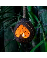 Upcycled Coconut Shell Siva Hanging Votive Holder