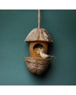 Upcycled Whole Coconut Shell Tanya Bird Feeder