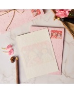 Handmade Letter Writing Kit with Envelope - Baby Pink, Set of 4