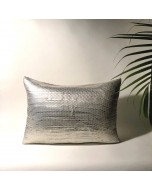 Handwoven Cushion Cover - Silver | Made from Upcycled Industrial Waste