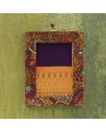 Upcycled Mor Madhubani Hand-painted Fabric Wall Frame