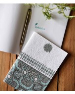 Seed Paper Cover Notebook - Blue Indian Motif, A5