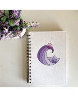 Notebook - Classic Notebook with Purple Wave cover (Blank) | Note & Tap