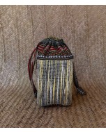 Handwoven Potli Purse, Made from Upcycled Plastic, Black & White