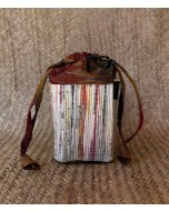 Handwoven Potli Purse, Made from Upcycled Plastic, Multi Colour