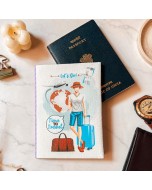 Cotton Canvas Traveller Dude Passport Cover - Blue & Brown