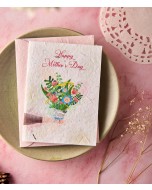 Plantable Greeting Card (A bouquet for Mom), Made from Recycled Cotton