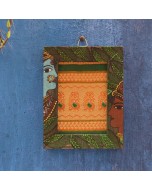 Upcycled Raja Rani Madhubani Hand-painted Fabric Wall Frame