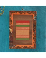 Upcycled Radha Krishna Madhubani Handpainted Fabric Wall Frame
