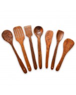 Indian Rosewood Spoons and Laddle - Set of 7