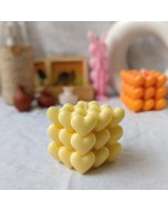 Heart Shape Pearl Drop Soy Wax Aroma Candle - Lilly, 145 grams
