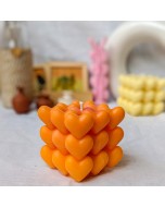 Heart Shape Pearl Drop Soy Wax Aroma Candle - Lavender, 145 grams