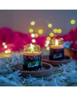 Happy Diwali Soy Wax Jar Candles - Sandalwood, 40 grams each, Set of 2