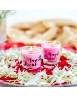 Happy Diwali Soy Wax Shot Jar Candles - Lavender, 40 grams each, Set of 2