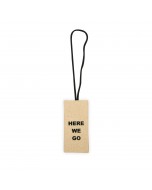 Here We Go Luggage Tags - Off White, Pack of 12