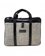Slinravel Grey Laptop Bag, Upcycled from Tyres, Seat Covers & Polyster
