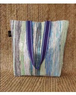 Handwoven Shop-N-Go Tote, Made from Upcycled Plastic, Multi Colour