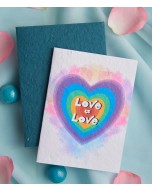 Valentine's Day Greeting Card with Love is Love Envelope