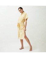 Women's Cotton Beatnik Dress with Toxin-Free Colours - Sunshine Yellow, Size - L