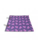 Gift Bag with Buttons - Purple Paper and Pink Twig Leaves